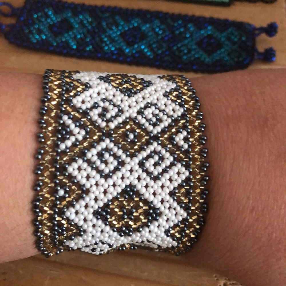 Handmade beaded bracelets different patterns